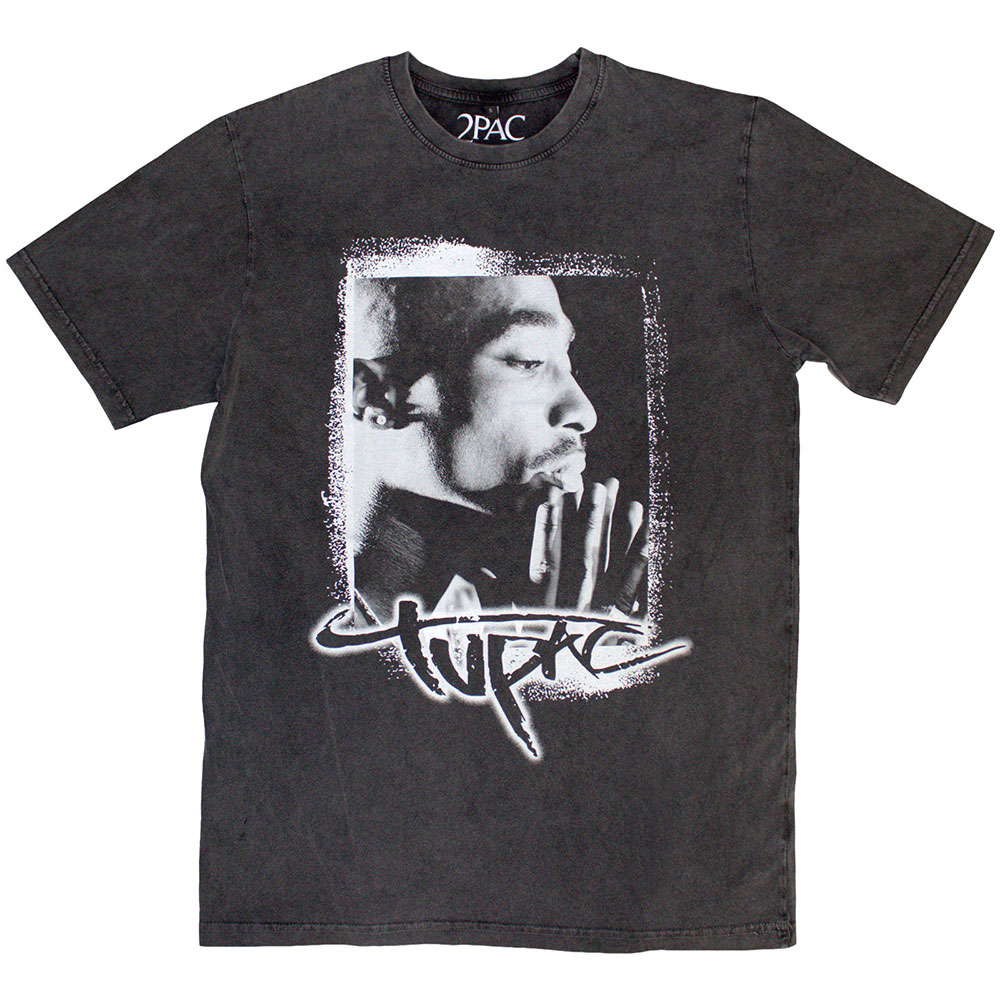 Majica Licenced 2Pac- Spray Photo / Charcoal Grey